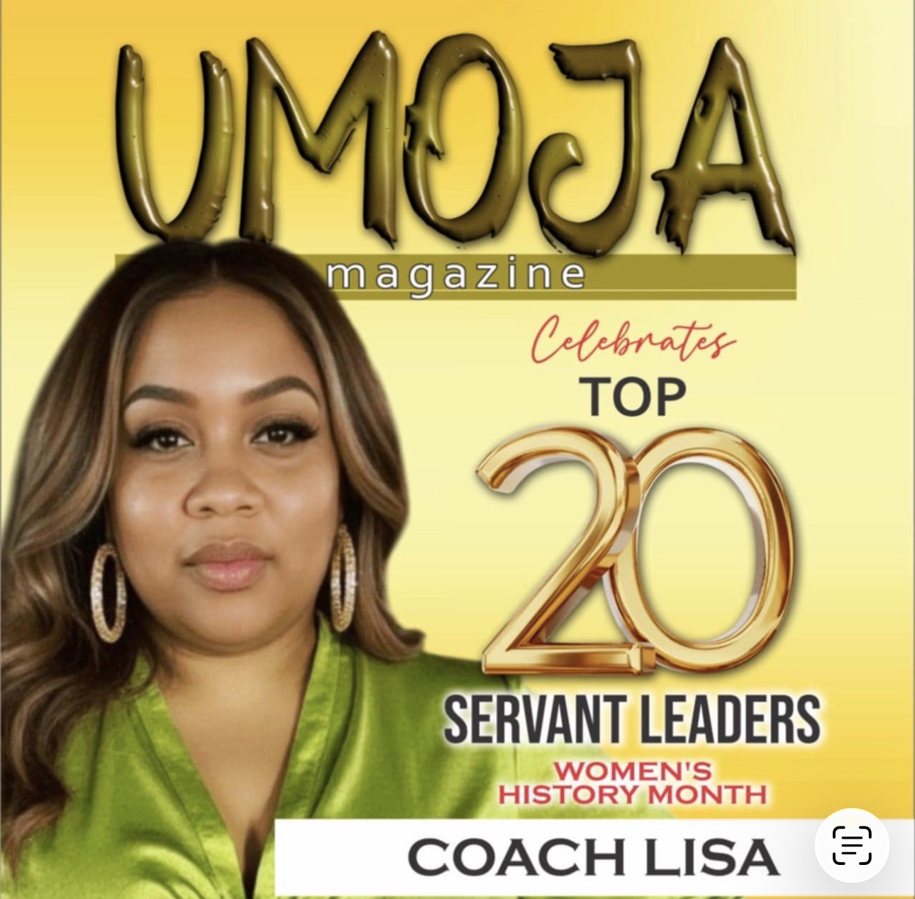 Coach Lisa featured by UMOJA Magazine among the Top 20 Servant Leaders
