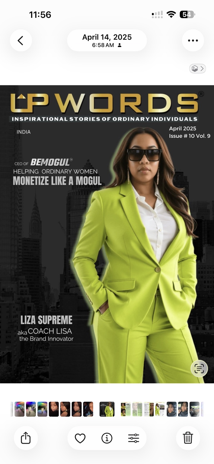 Coach Lisa on the April 2025 cover of UPWORDS Magazine